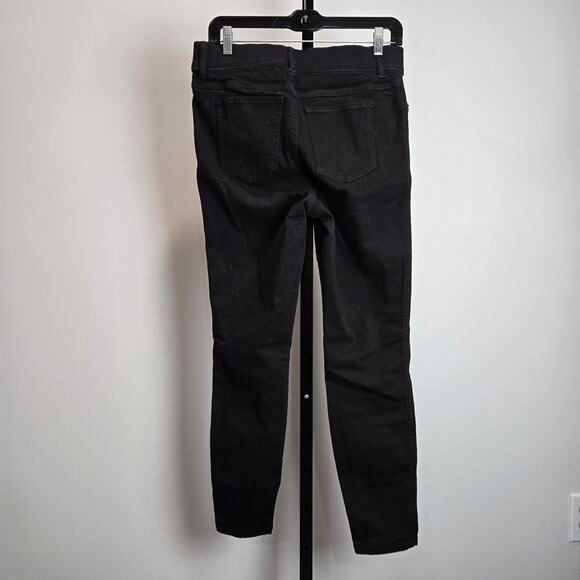 Spanx Ankle Skinny Pull On Denim Jeans Tummy Control Black Grunge Emo Medium - Picture 4 of 7